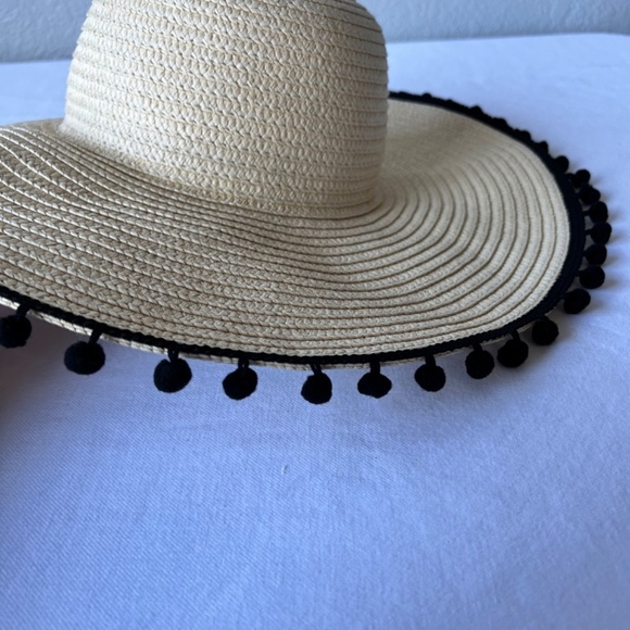 J. By J. Crew wide brim Pom Pom straw hat - Picture 10 of 10